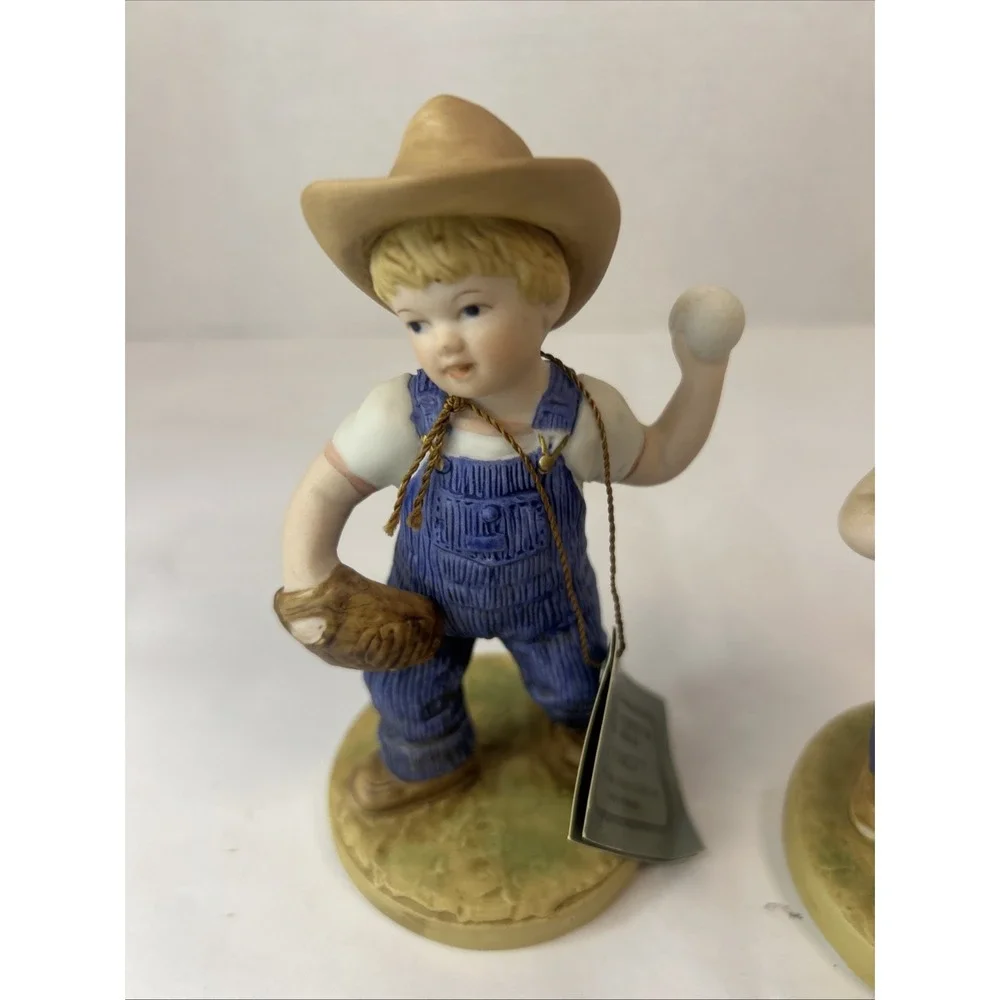 Denim Days LET'S PLAY BALL Danny Debbie Figurine 1522 Vintage No Box -Has Tag